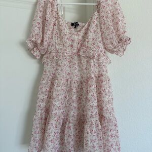 Trixxi Floral Pink Dress